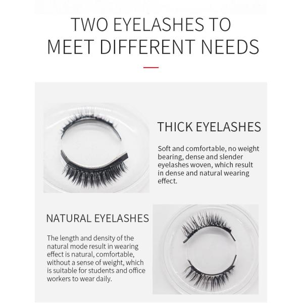 Soft No Glue Double Magnetic Natural Fake Eyelashes Daily Makeup