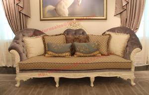 Buy cheap French-type Furniture made by Wooden Carving Frame with Upholstery Sofa Set product
