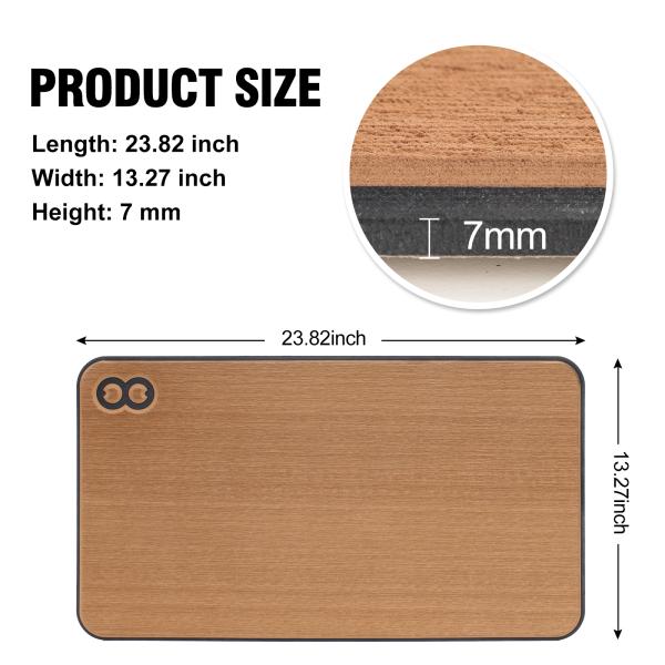 24 inch Adhesive Teak Soft Foam EVA Mat for RTIC 45 Cooler Pad Multifunctional Design
