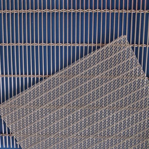 External SUS 304 316 Decorative Woven Wire Mesh Curtain Wall ISO9002
