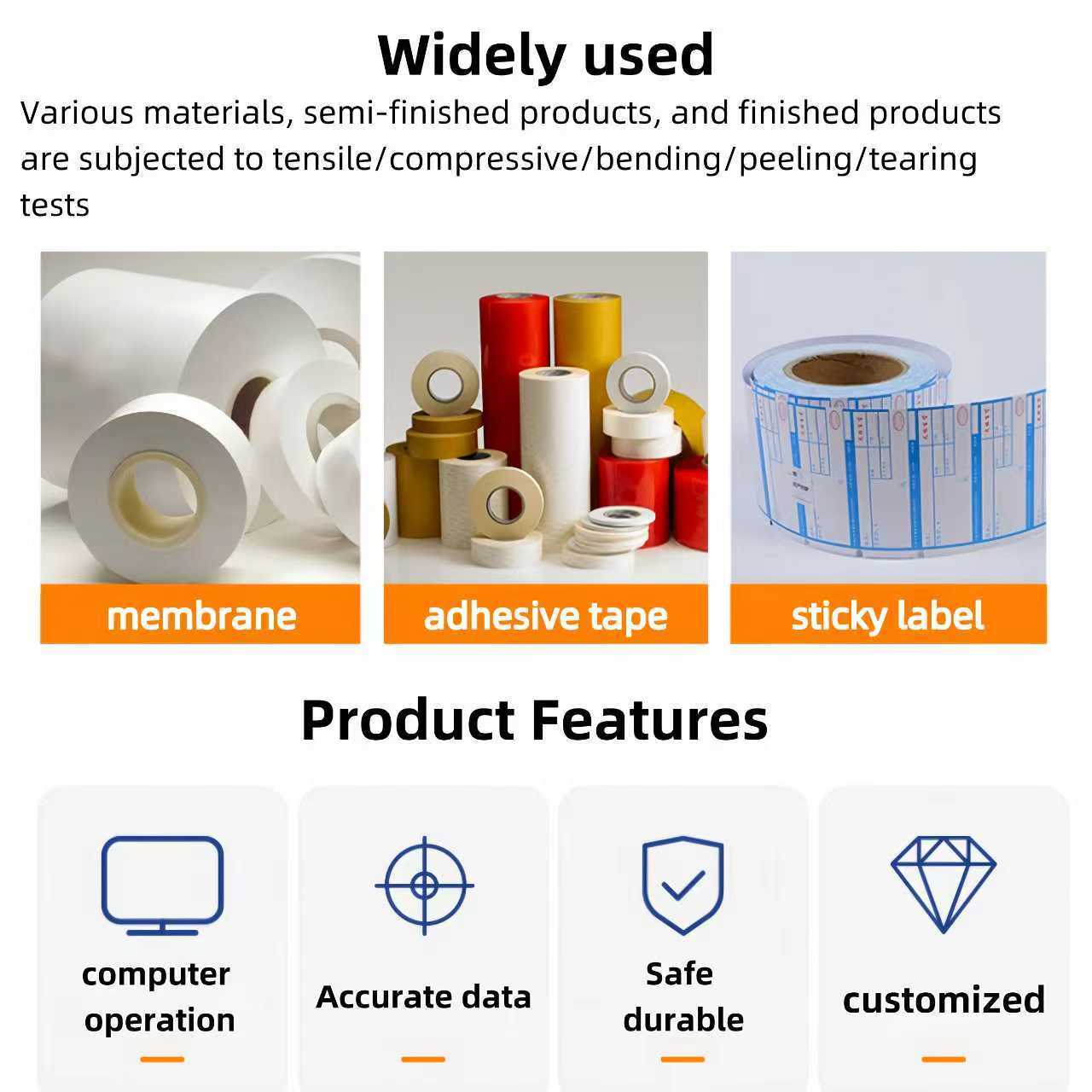 Material Compression Bending Peeling Strength Test Equipment Microcomputer