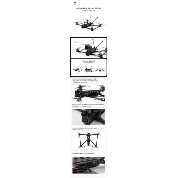 XL10 10-Inch Analog FPV Racing Drone with Remote Control BNF PNP Payload 4 kg Long Range Flight Time and Video Transmission