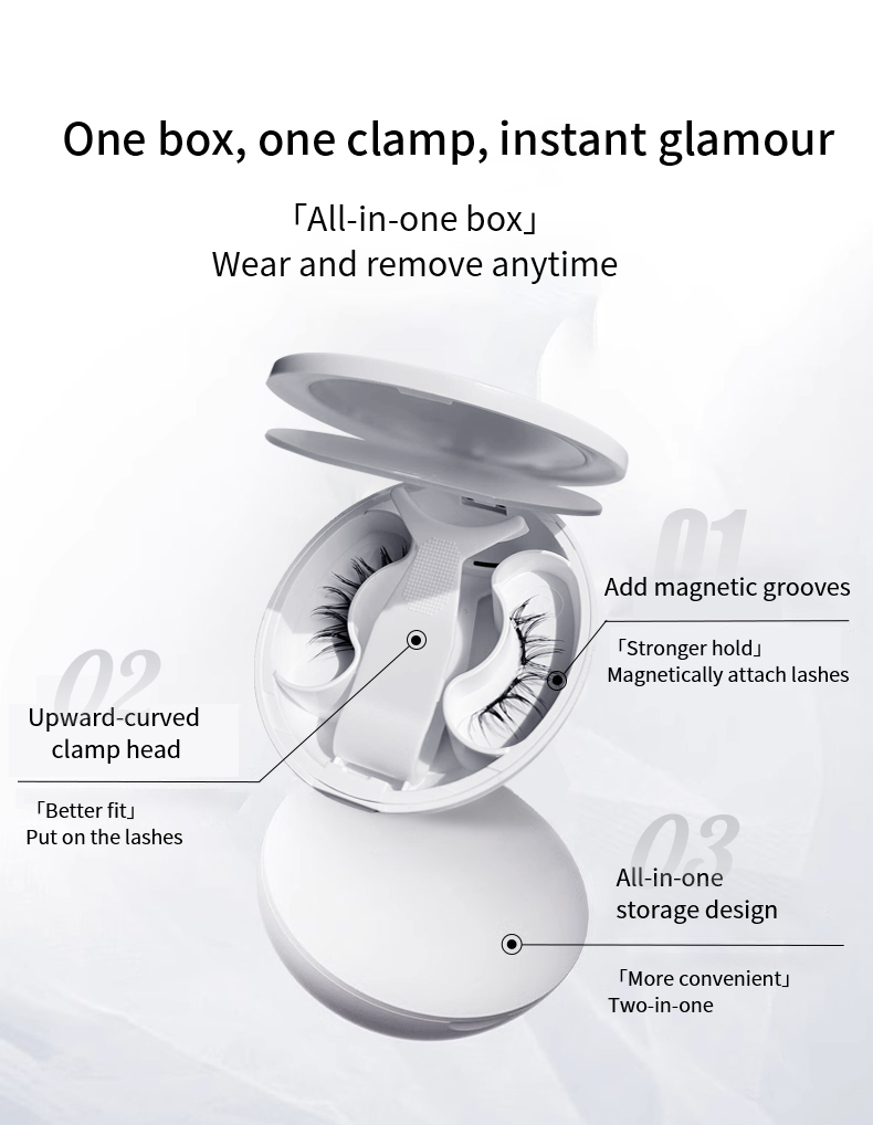 Natural Full Strip Soft Magnetic False Eyelashes Kit With C D Curl Reusable Extensions
