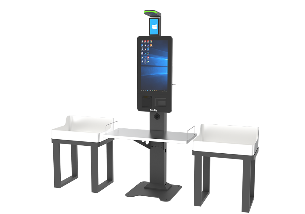 21.5" Self Checkout Kiosk Intel N95 i5 RK3576 Win10 Android Linux Thermal Printer NFC System