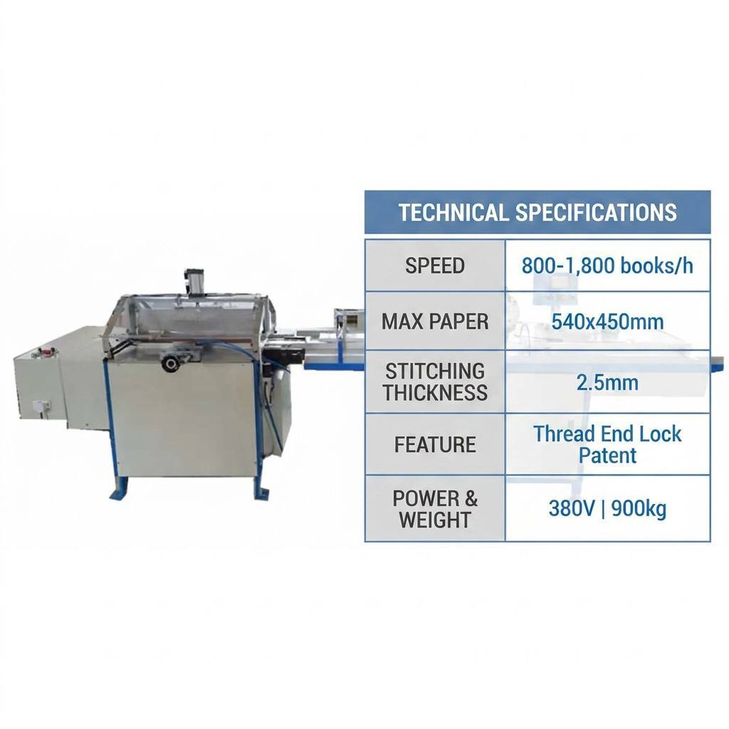 Center Saddle Thread Sewing Machine side view