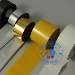 PU PVC PET plastic label printing gold hot stamping foil on date coder machine