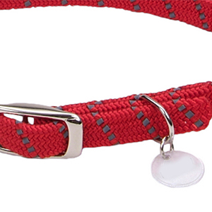 Comfortable Cat Collar Safety Buckle Adjustable Reflective Material Woven