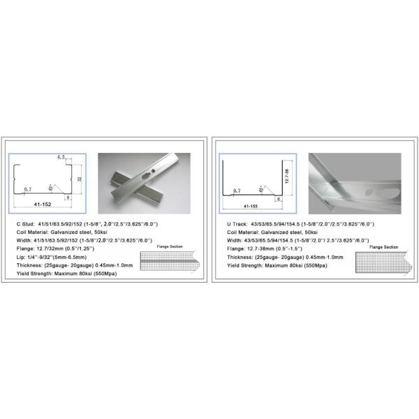 stud and track drawing profile 