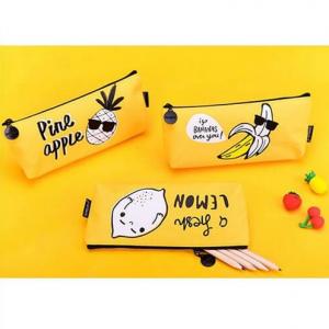 Buy cheap Cartoon Kids Student Pencil Pouches Polyester , Zipper Pencil Case Bag Yellow product