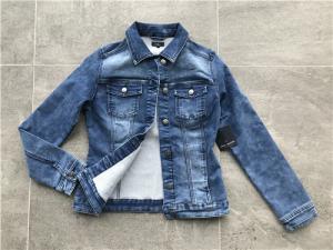 Buy cheap Professional Ladies Denim Jacket Button Through Trucker Jacket TW76185 product
