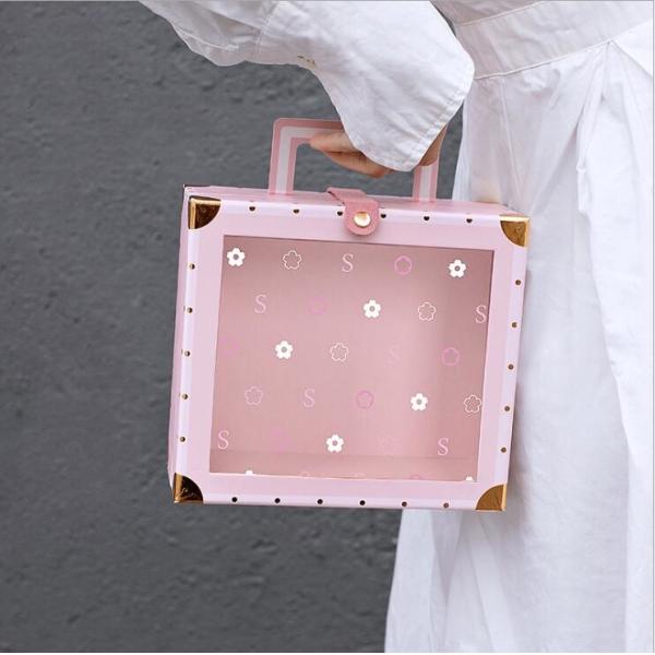 Pink Jewelry Embossed Recycled Paper Gift Boxes