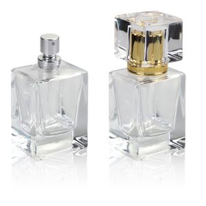 Buy cheap Rectangle Unique Perfume Glass Bottle 30ml Frosted Transparent Luxury product