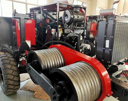 90KN 118kW(158hp) Hydraulic Puller Transmission Line Stringing Equipment