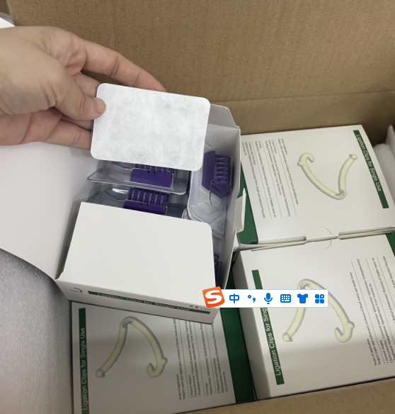 EO Sterilized Disposable Polymer Ligation Clip For Manual Power Source