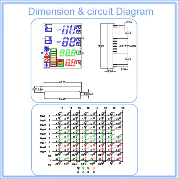 Original Factory Custom 7 Segment LED Display Arduino Super brightness 7 Segment Custom Led Display Full color Customized Seven Segment Led Indoor Use