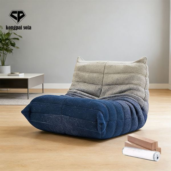High Quality Compressed Sofa Corduroy Fabric Single Sofa Segmented Lounge Chair for Bedrooms
