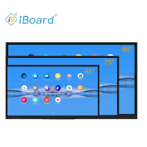 75 Inch Infrared Touch 4K UHD 3840*2160 Multi-Touch Interactive Touch Screen Monitor with AI Function Android 14 4+32G or 8+128G