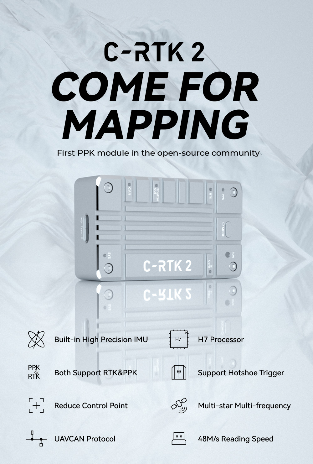 cuav c-rtk 2 gnss navigation muti-frequency ppk drone kit for pixhawk fixed wing vtol