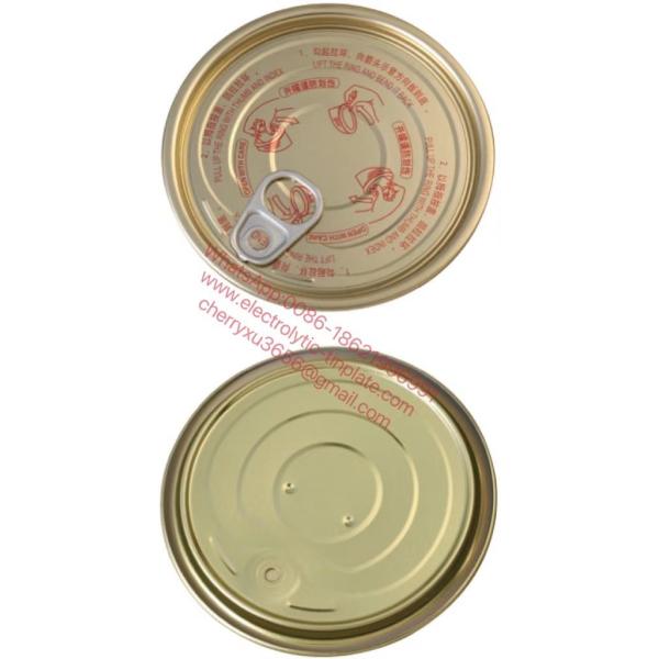 307D EOE Lids Diameter Tinplate Tin Cover 83mm For Beans Fish Can
