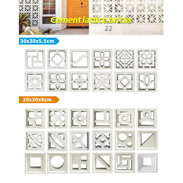 Precast Concrete Breeze Blocks Star Pattern Decorative Breeze Blocks for Screening and Walling Solutions