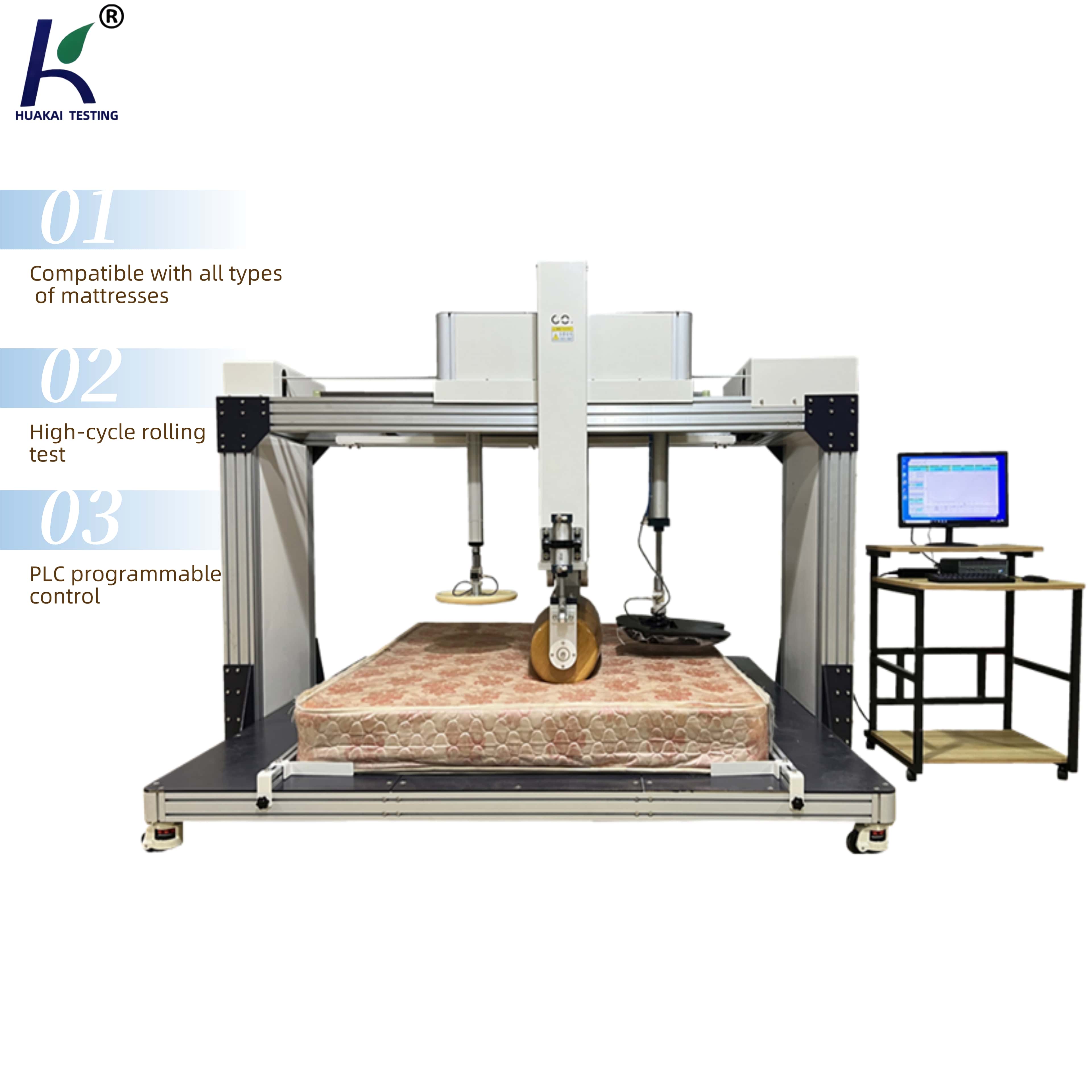 Multifunctional Mattress Hardness and Edge Durability Testing Machine, Mattress Rolling Fatigue Testing Machine
