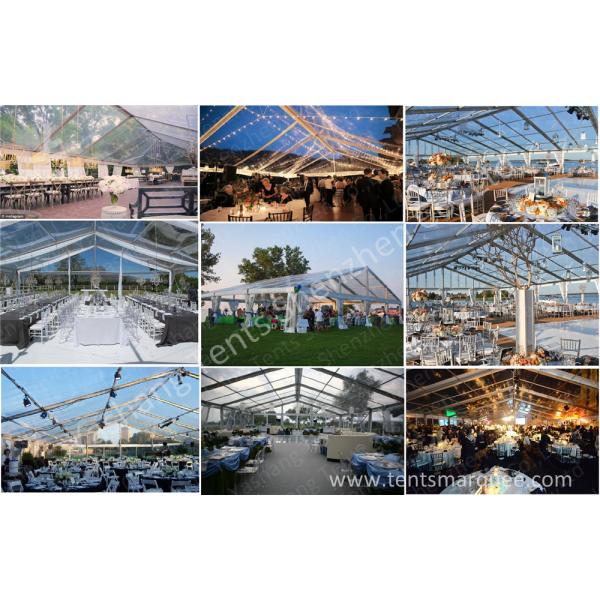 Wind Resistant Transparent Fabric clear event tent Canopy Structure