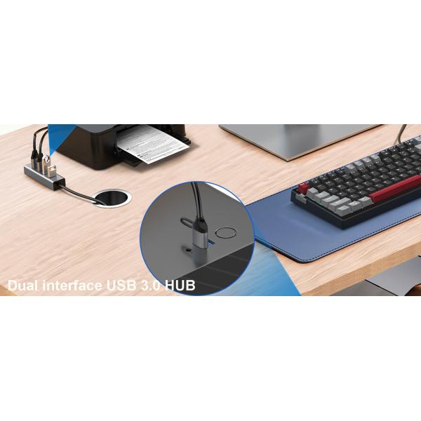 60CM Extension USB Data HUB Dual Interface USB3.0 HUB CE ROHS