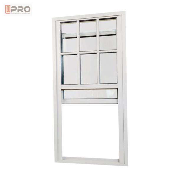 Modern Push - Pull Aluminum Sash Windows Vertical Sliding 1.4mm Thickness Top Hung Aluminium Windows
