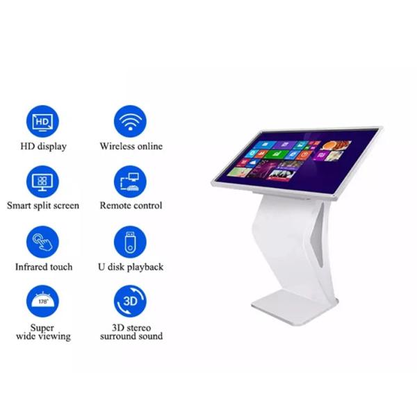 6ms 1920x1080 300cd/m2 Android Video Player Kiosk 43 Inch