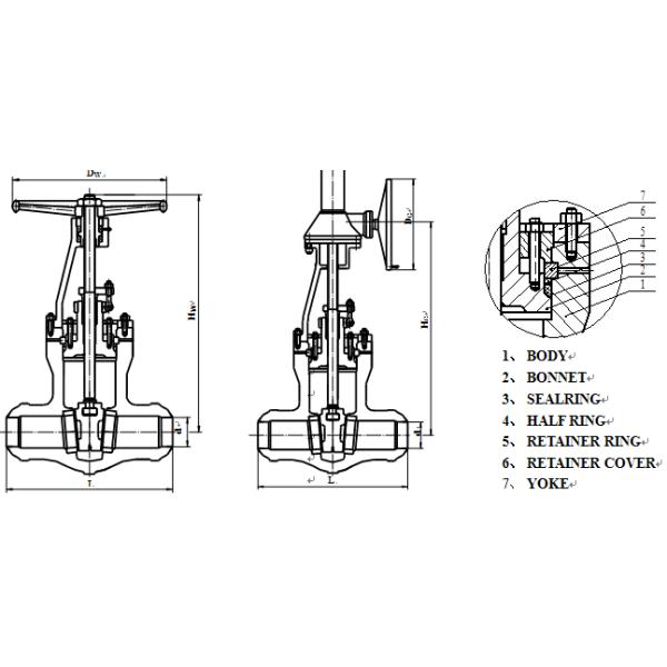 Bevel Gear Operator Full Port High Pressure Gate Valve 2 Inch API 6D