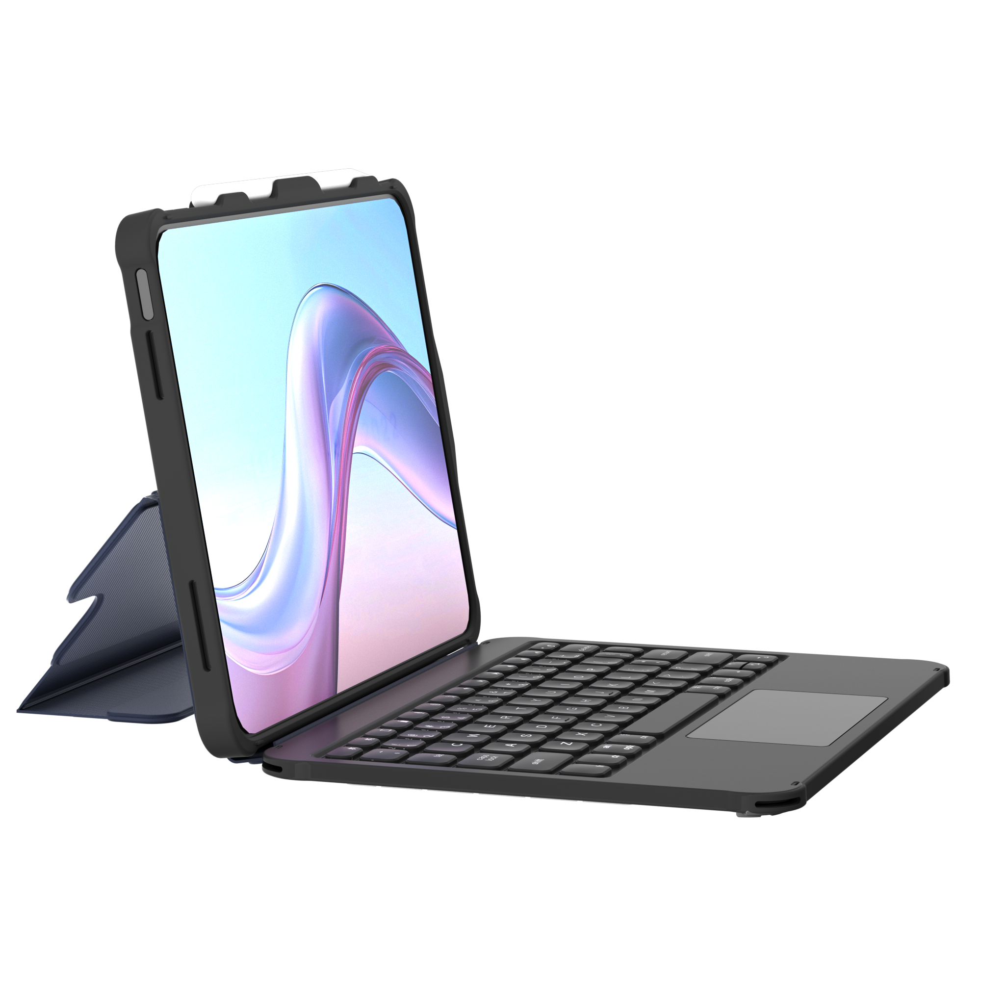 Durable Anti-Drop Keyboard Folio Case for iPad A16 with Reinforced Corners - Scratch Resistant Folio for Classroom Student Use