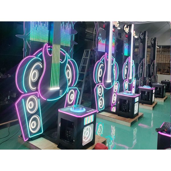 CrazyGuitar Hammer Arcade Machine Arcade Boxing Punch Machine Commercial Electronic Strength & Punching Tester Deluxe Strength Machine 3M Tall Rock