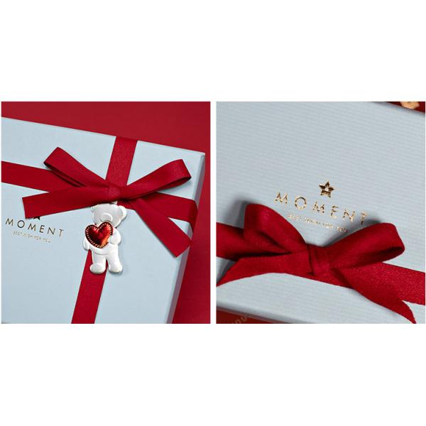 Perfume Stamping Matt Lamination Recycled Paper Gift Packaging Boxes With Bow