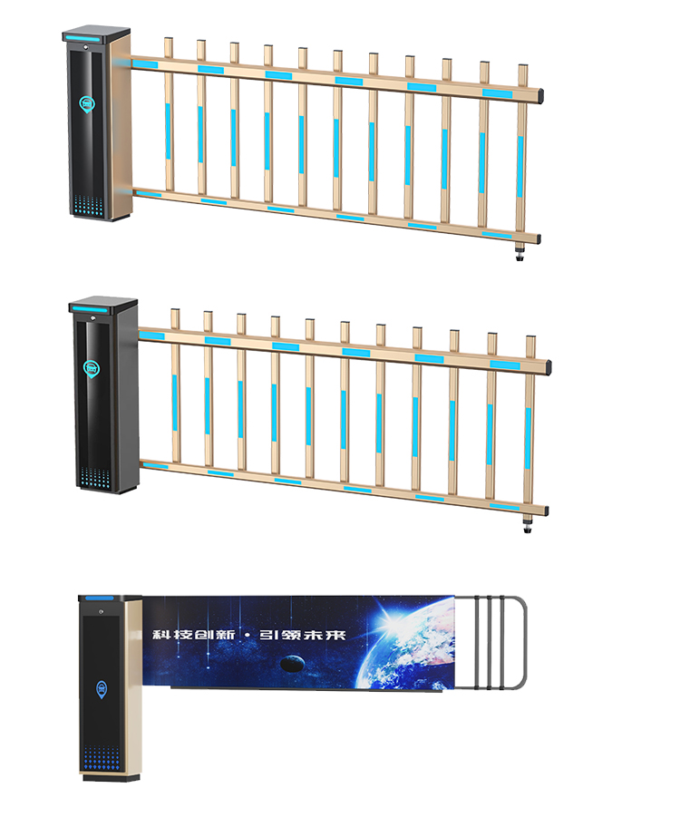 Fence Type Turnstile Barrier Gate Access Control System Aluminium Alloy Material