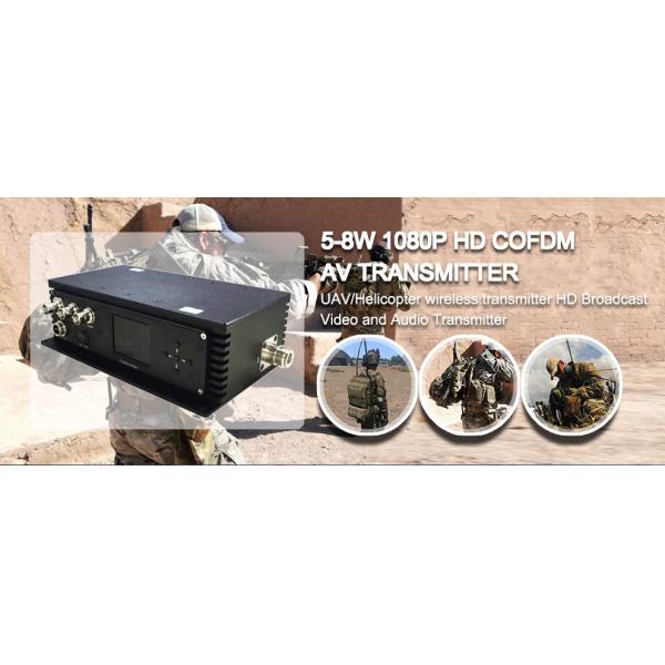 5W Long Range COFDM HD Video Transmitter 3-5km NLOS Wireless Audio Video Sender Encrypted
