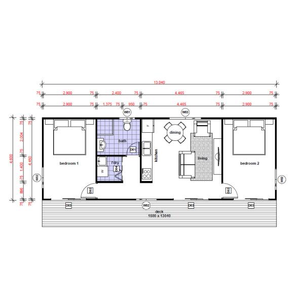 MultiFunction Prefabricated Australian Standard Granny Flats Small Modular Home ADU