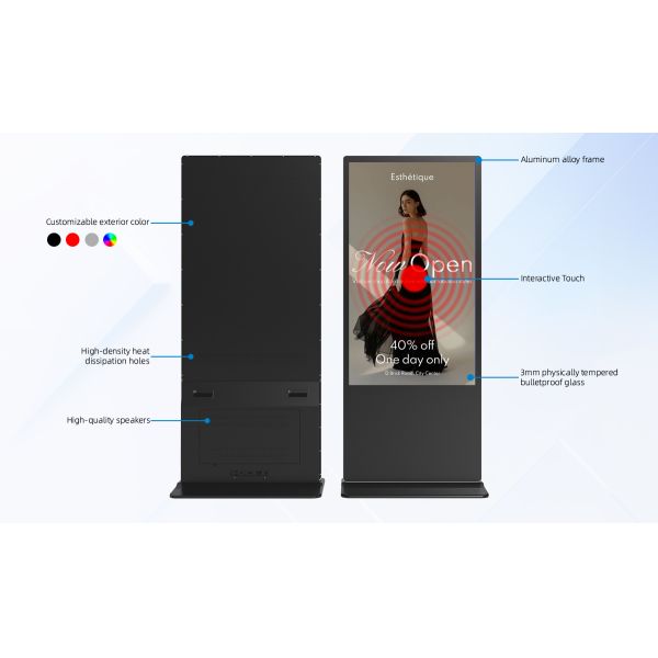 Indoor Smart Interactive Touch Screen Digital Signage Vertical LCD Floor Standing