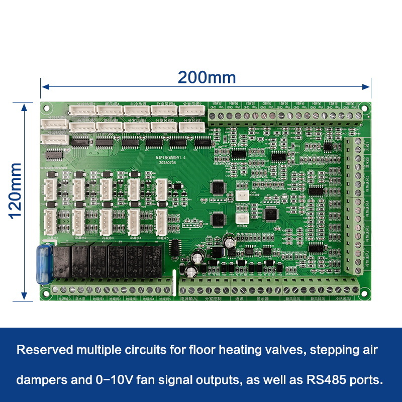 Custom HVAC Control Board With External Sensors High Low Voltage Protection And Multi-Channel Relays