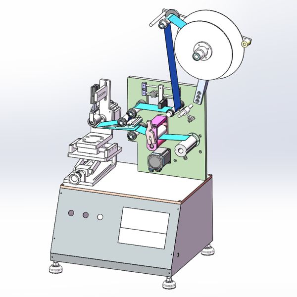 Semi Automatic Desktop Conical U Shaped Plastic Cups Labeling Machines with Automatic Label Dispenser for coffee tea cups