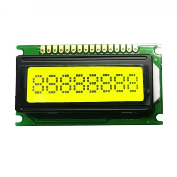 Custom Pantalla Lcd 8x1 Yellow-green Alphanumeric 8x1 Lcd Display Module 0801 Lcd Module