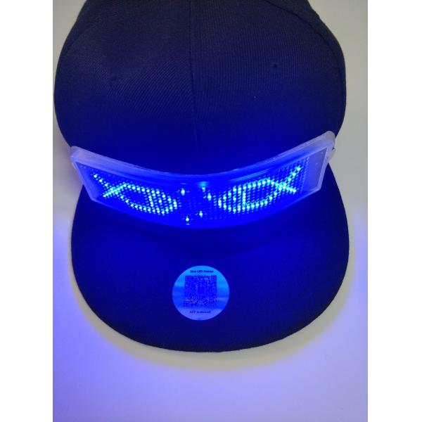 wholesale advertising LED gift rechargeable LED message cap for promotional LED Light up bluetooth hat setup by phone