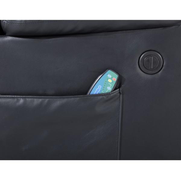 Power Lift Recliner Chair with Adjustable Massage Function & Heating System, Black Faux Leatherette