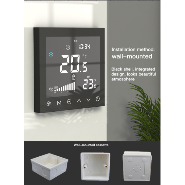 Commercial Programmable Fan Coil Thermostat Indoor Floor Heating Controller