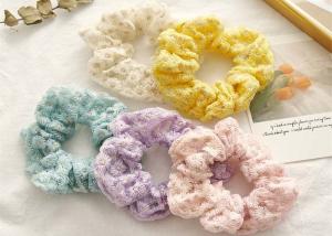 Buy cheap Thick daisy floral fabric art hollowed out scrunchies large hair headdress Japanese Korean girls lady accessories product