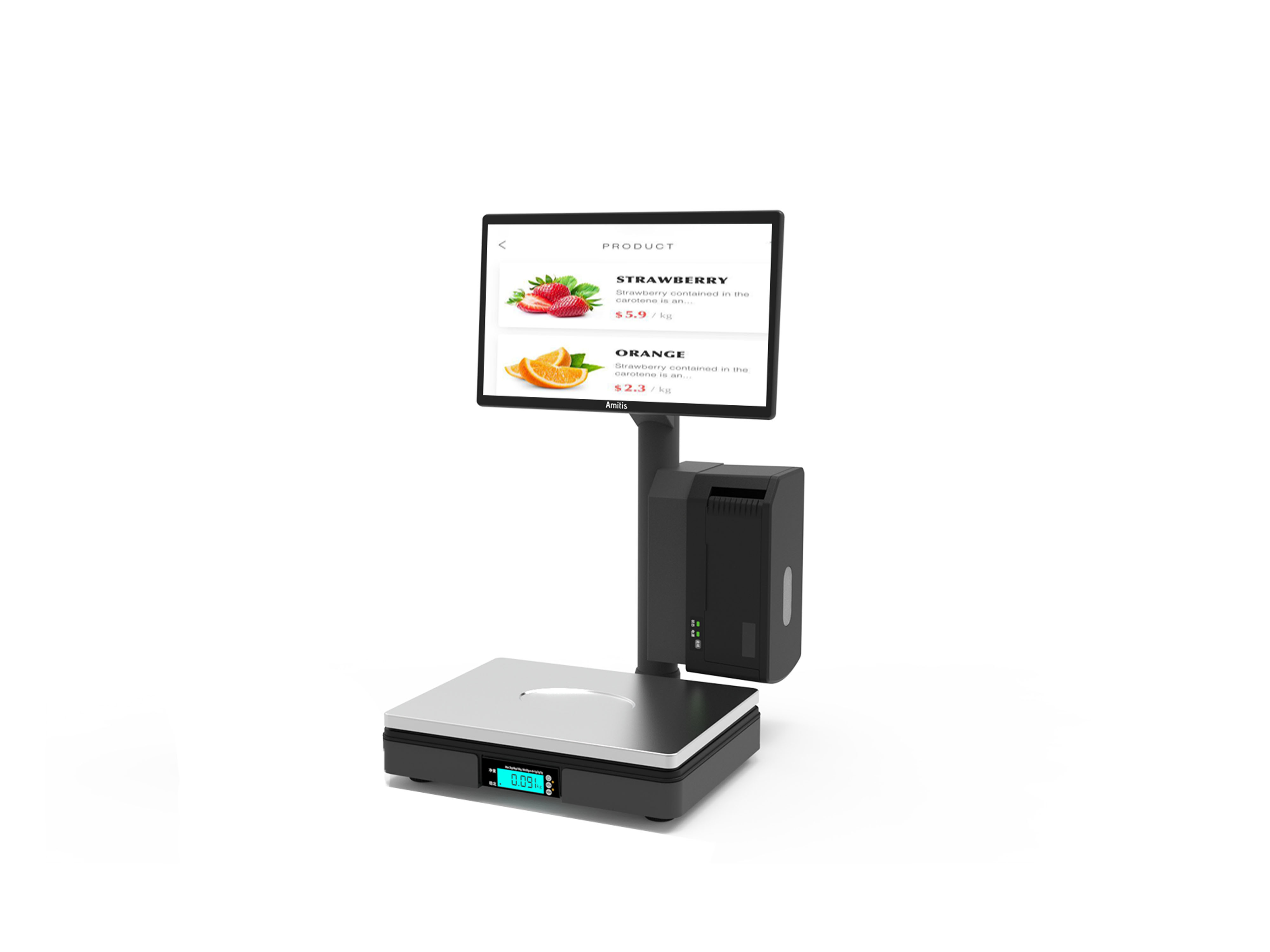 Retail POS Peripherals Intel N95 All In One Touch POS Scale With Scanner Label Printer