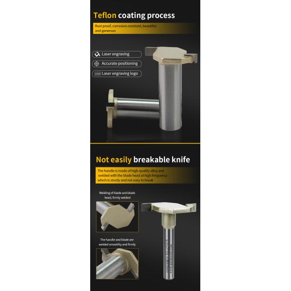 1610 ARDEN Router Bit Double Flute ARC Bending Tool T Shaped