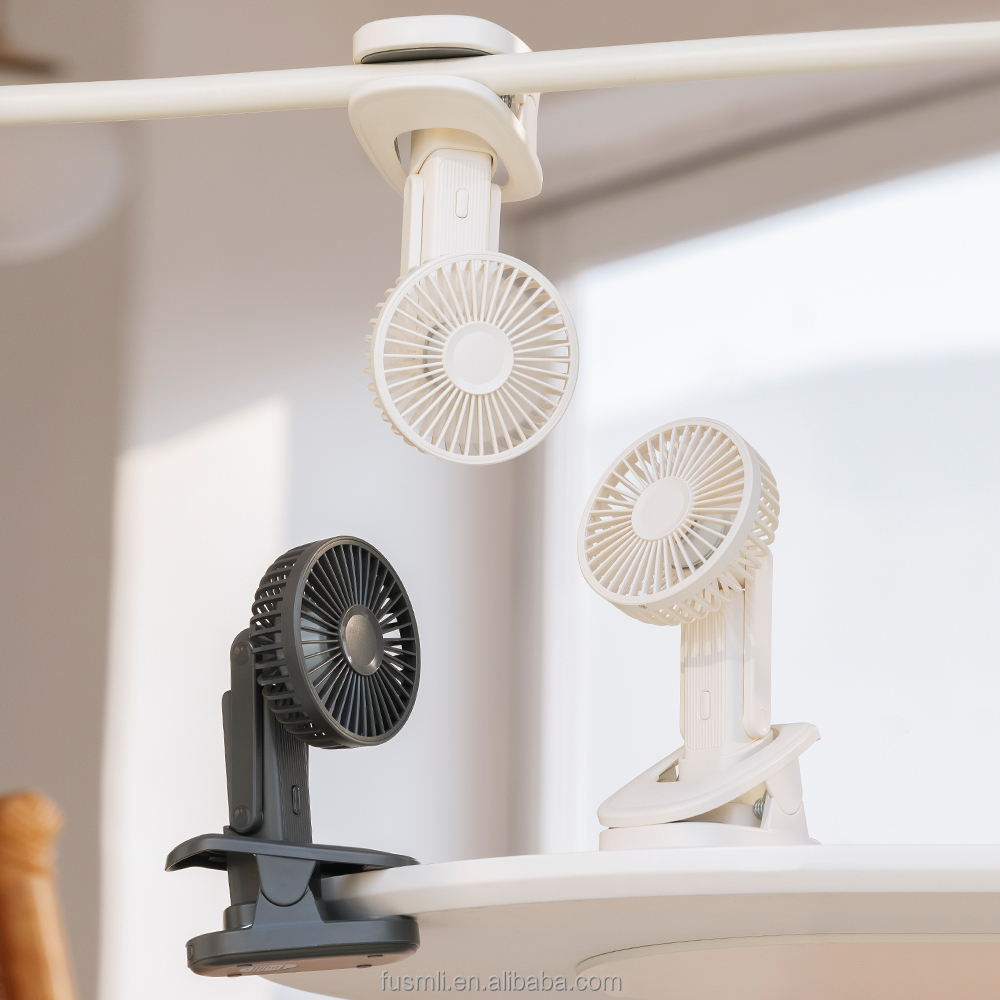 OEM/ODM Custom Factory Automatic Oscillating Handheld Clip-On Fan with Three-Speed Settings and Brushless Motor for Present