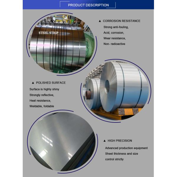 Sheet Plate Coil Strip API Certificate Grade 201 304 410 430 SS Cold Rolled Stainless Steel ASTM 316 Per Kg with Certificate