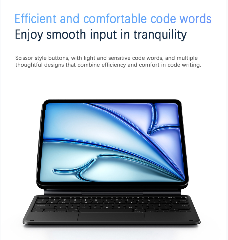 Laudtec Aluminum Magic Keyboard Cases for iPad 10.9 Inch Wireless Keyboard for iPad Air (2026) 11" (M4) Customize OEM ODM