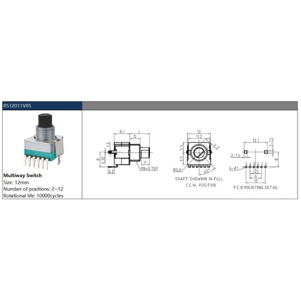 Accurate Audio Rotary Encoder with Reset Feature and Sturdy Control Knob for Precision Adjustment